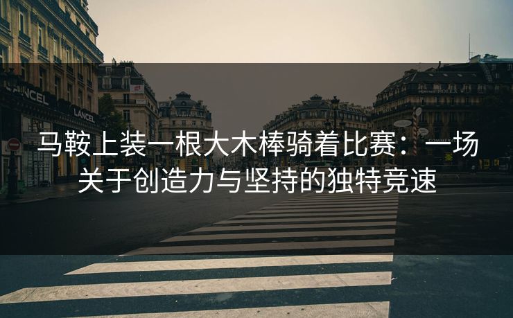 马鞍上装一根大木棒骑着比赛：一场关于创造力与坚持的独特竞速